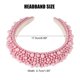 thumbnail image 4 of Diadema acolchada con perlas de imitación, diadema de ala ancha con esponja, diadema para mujer, rosa, 4 of 7