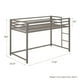 DHP Miles Metal Junior Twin Loft Bed, Silver - Walmart.com