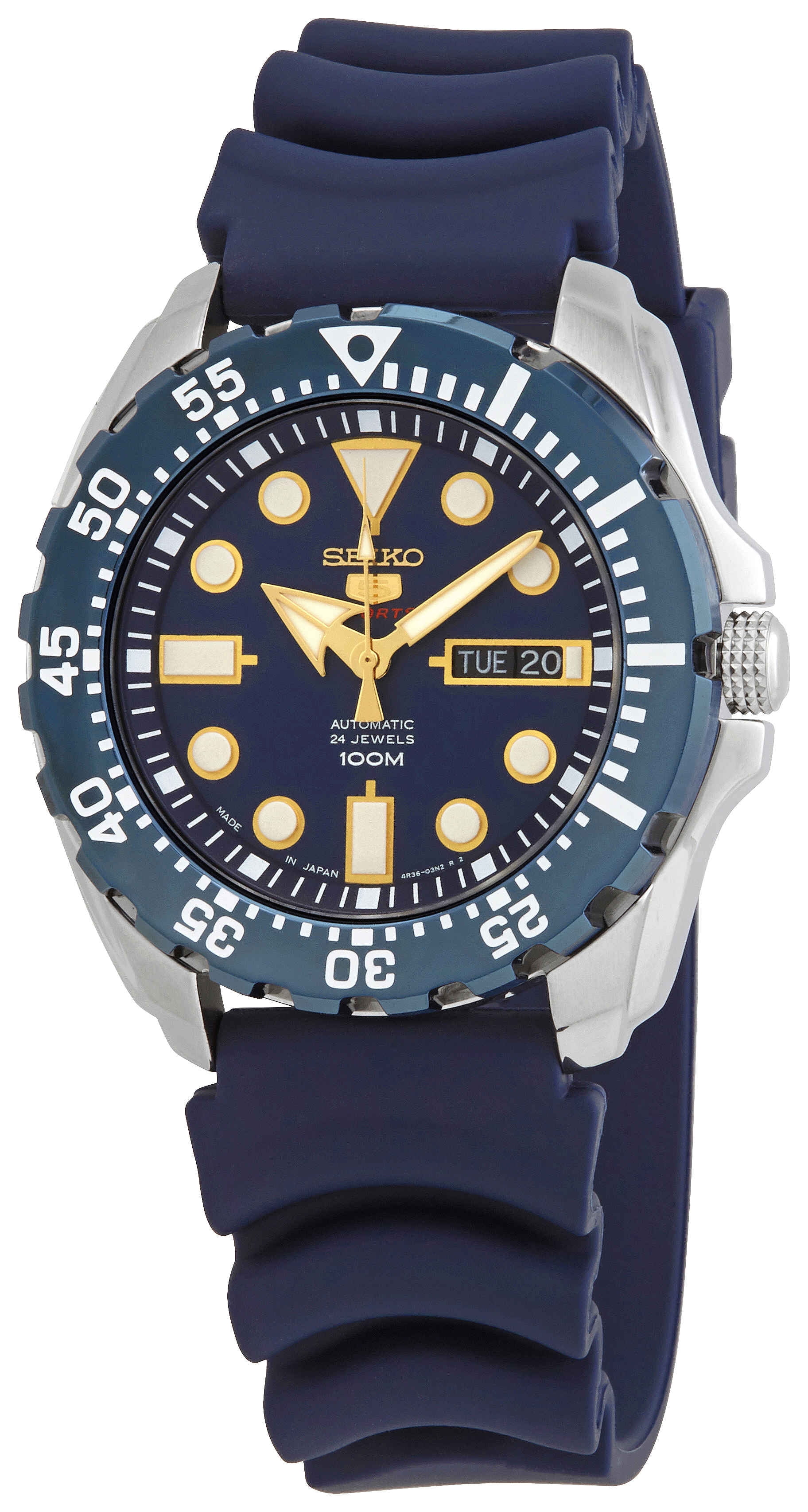 seiko 5 automatic blue dial men's watch