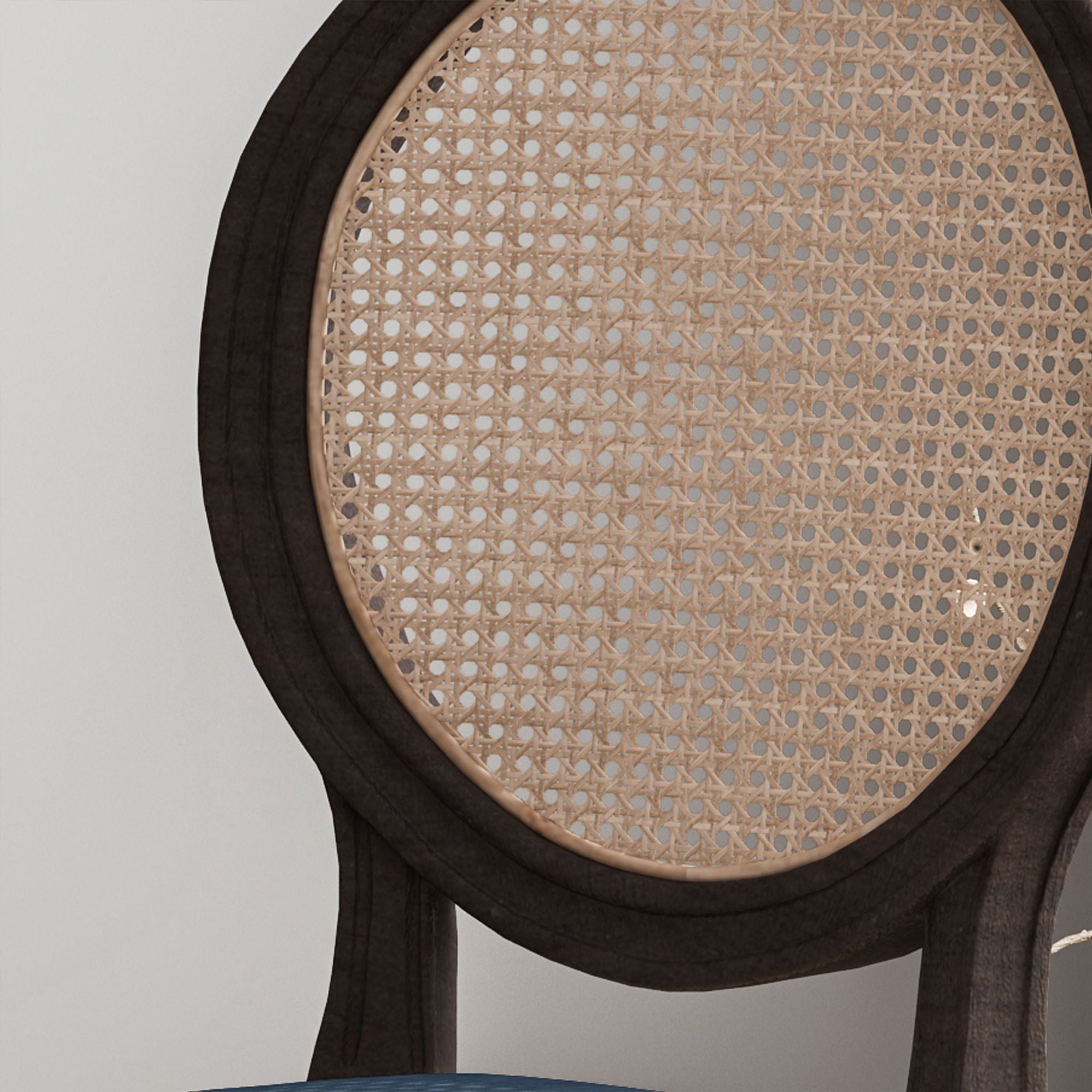 Noble House Chardean Traditional Dining Chairs, Set of 2, Navy Blue