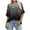 Black, variant on Cotton Womens Tops 3/4 Sleeve Round Neck Plus Size Summer Fall Classic Floral Print Color Block Casual Loose T-Shirt Tops,Multicolor 1,L