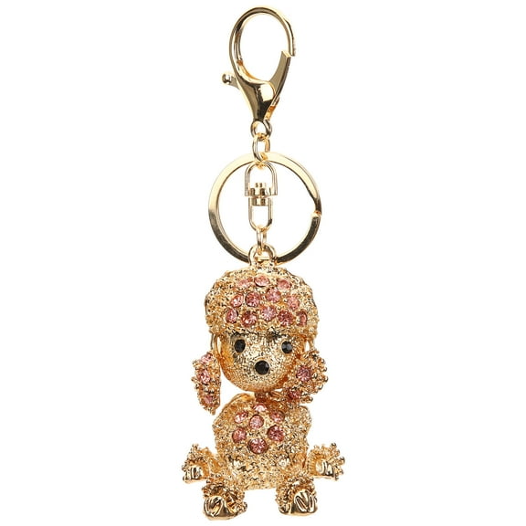 MUSEYA Backpack Keychains for Girls Cute Dog Key Pendant Rhinestone 1Pack Outdoor Activities