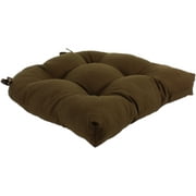 Everything Comfy Brown Colored Indoor / Outdoor Seat Cushion Patio D Cushion 20" x 20", 2 Tie Backs