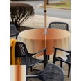 thumbnail image 5 of Outdoor Tablecloth with Umbrella Hole for Patio/Picnic/Party/Camping, Burnt Orange Grey Ombre Waterproof Table Cloth Square Cover Washable, Farmhouse Gradient Minimalist (54"x 54"), 5 of 8