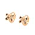 thumbnail image 1 of Arracadas Huggies Niña Mariposa Swarovski y Onix Oro 18K Lam dorado Unitalla, 1 of 7