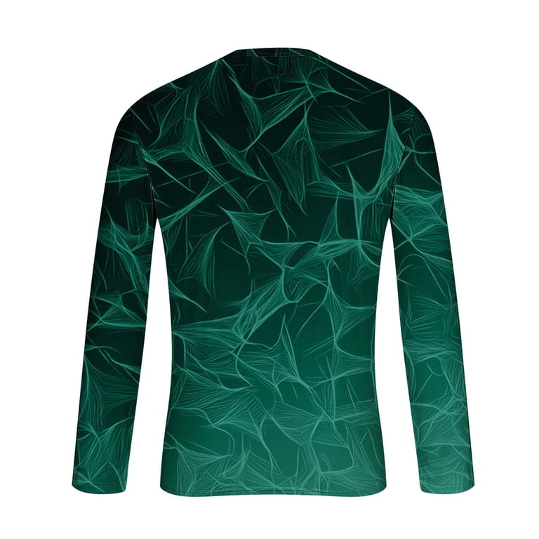 VgaVtl Muscle Long Sleeve T-Shirts for Men Green Mens Clothes 