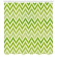 thumbnail image 3 of Ambesonne Lime Green Shower Curtain, Traditional Chevron, 69"Wx75"L, Pale Green, 3 of 3