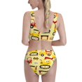 thumbnail image 3 of Daiia Funny Construction Vehicles printed 2 piece Swimsuit Bikinis for Women High Waisted Racerback Bathing Suits Summer Tummy Control Scoop Neck Swimwear-Medium, 3 of 8