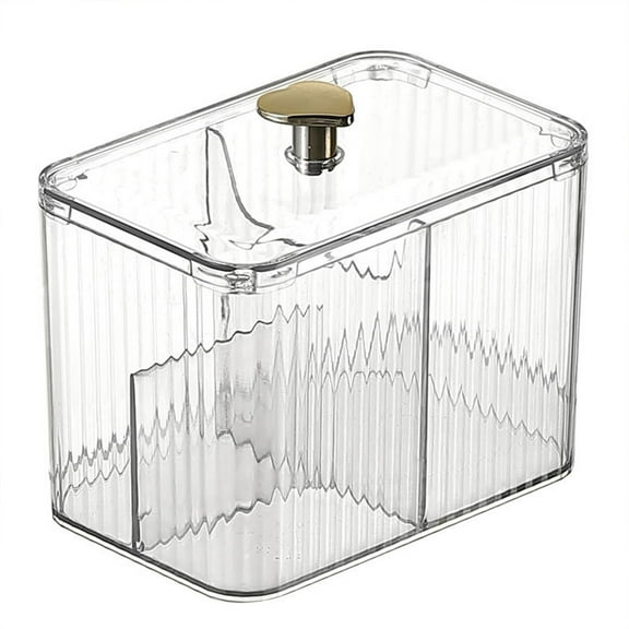 Storage And Organization,Makeup Organizer,Cosmetic Storage Case Cotton Swabs Cotton Pads Beauty Eggs Makeup Brushes Desktop Storage With Lid Compartment Transparent Organizer For Bedroom Dorm