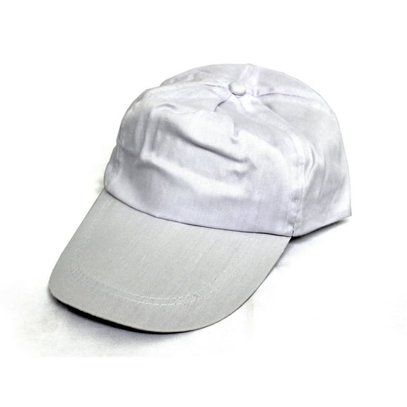 Cap White Fabric Polyester Sublimation or Embroidery Heat Transfer Adjustable Hat Blank Plain