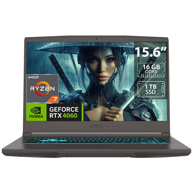 Laptop Gamer MSI Thin A15: AMD Ryzen 7 7735HS, RAM 16GB DDR5, SSD 1TB, Pantalla 15.6", RTX 4060, Windows 11 Home