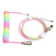 thumbnail image 5 of Cable de teclado para juegos, tipo C de nailon a USB, Cable de teclado mecánico de doble manga, 9,8 pies, colorido, 5 of 5