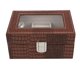 thumbnail image 1 of Organizador portátil de gran capacidad para guardar de forma segura relojes y joyas de lujo en color marrón, 1 of 8