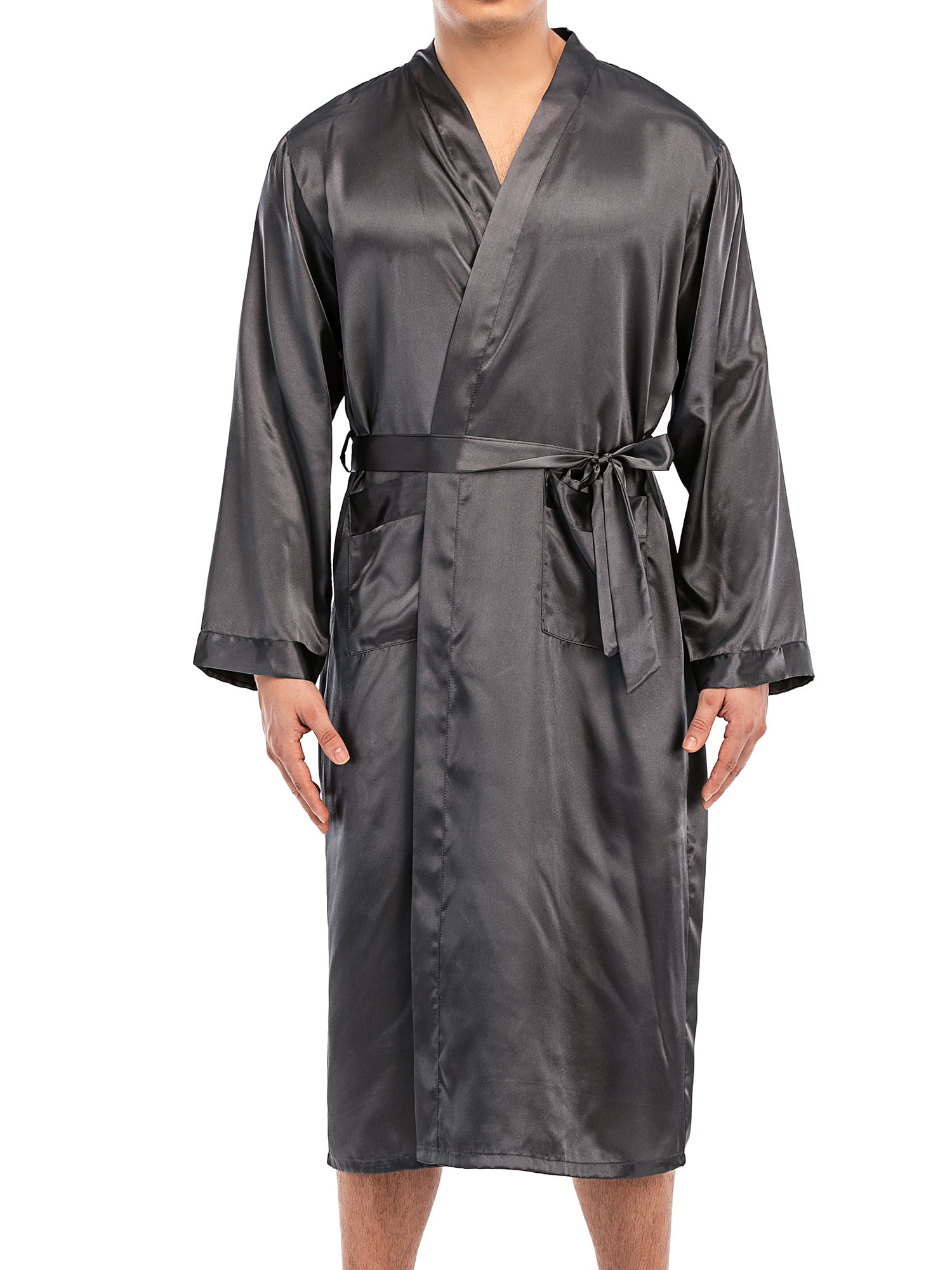 Dodoing - Men's Pajamas Bathrobe Nightgown Casual Kimono Robe ...