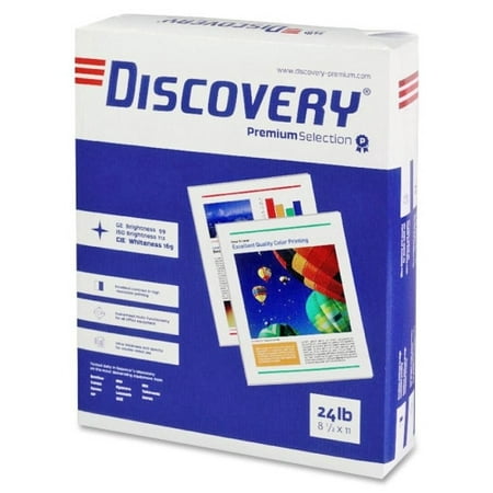 Discovery Premium Selection Laser, Inkjet Copy & Multipurpose Paper Letter - 8 1/2" x 11" - 24 lb Basis Weight - 5000 / Carton - White