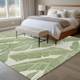 thumbnail image 4 of 6'x9' Area Rugs, Green Palm Leaf Indoor Outdoor Area Rug for Living Room Bedroom, Tropical Botanical Summer Washable Bathroom Rugs Kitchen Floor Carpet Mats Home Decor Aesthetic, 4 of 8