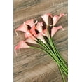 thumbnail image 4 of Artificial Calla Lily Pink Flowers 12Pcs Fake Flower Bouquet for Home Decoration Wedding Party Decor, Light Pink, 4 of 12