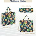 thumbnail image 6 of FORMRS Womens Corduroy Tote Bag Crossbody Shoulder Handbag with Pocket, Green Cubes, 6 of 7