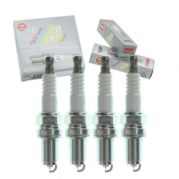 4 pc NGK Laser Iridium Spark Plugs compatible with Fiat 500 1.4L L4 2012-2019