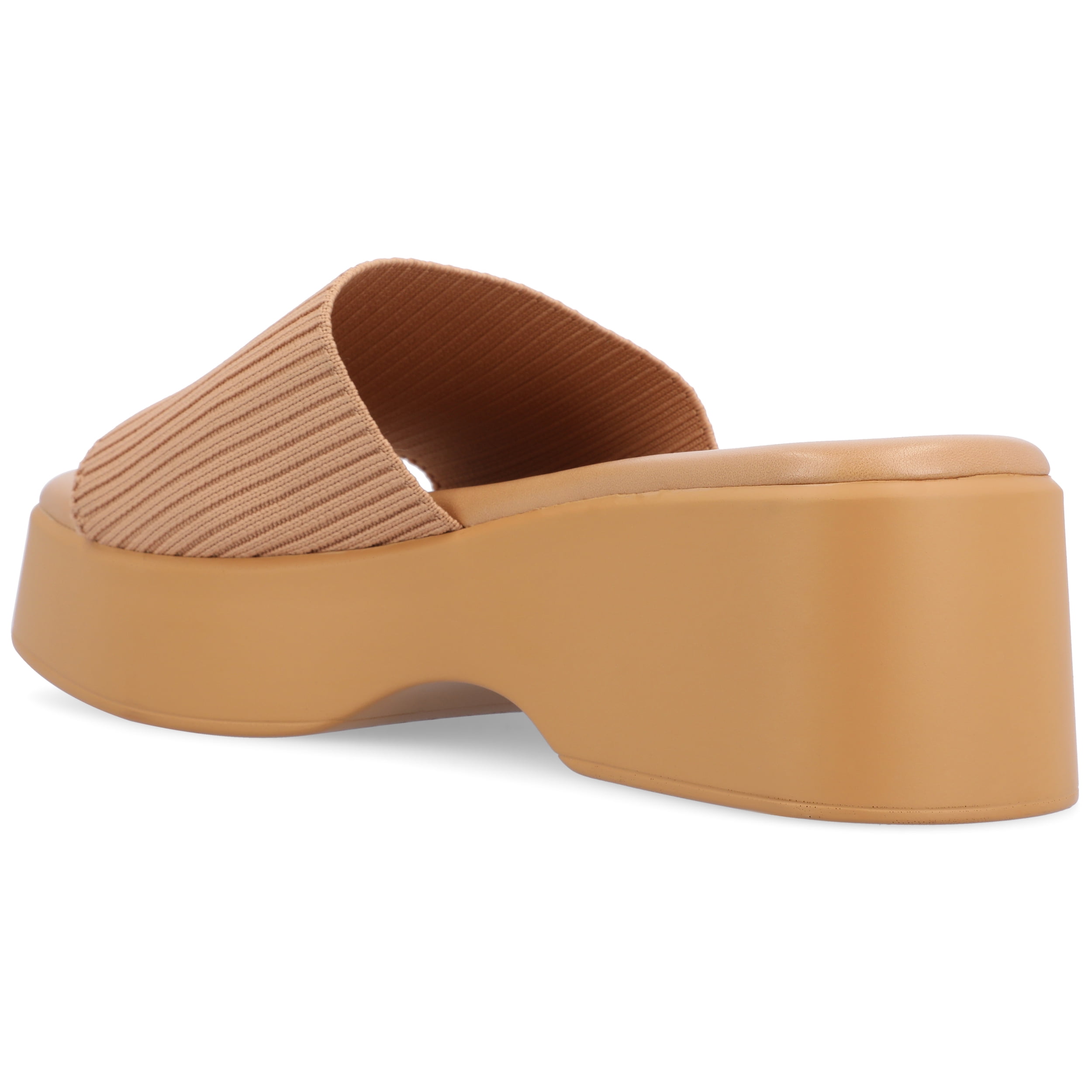 Journee Womens Emani Platform Slip On Sandals