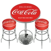 Coca-Cola Gameroom Combo 3 Pcs Stainless Steel Bar Set, Multicolor/Vinyl