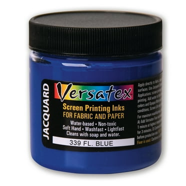 Jacquard Versatex Screen Printing Ink, 4 oz., Fluorescent Blue