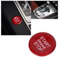 thumbnail image 4 of Ignition Start Button Cover Ignition Button Sticker Ignition Button Trim Red Carbon Fiber Ignition Start Button Cover Trim Fit For A3 A4 A5 A6 C5 C6 Q5 Q7 S6 S7, 4 of 8