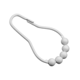 thumbnail image 1 of Stainless Steel Shower Curtain Ring, Set Of 12; Suitable For Shower Curtain Rods With A Diameter Of 3.6cm-SinKeeU, 1 of 1