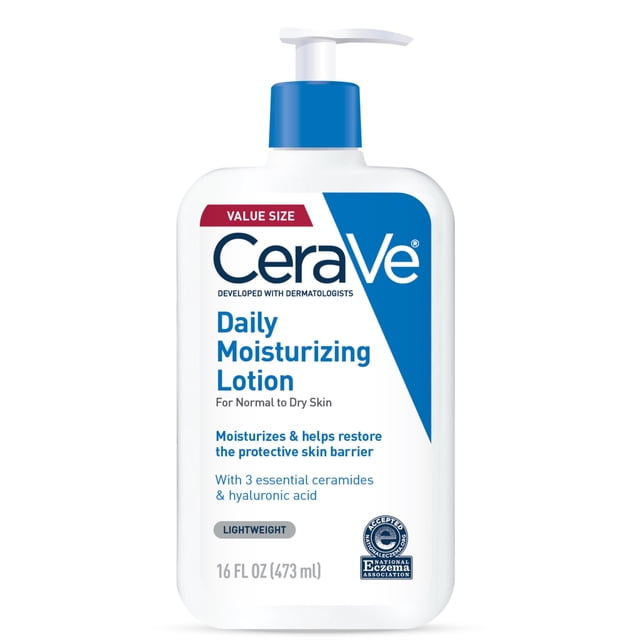 CeraVe Moisturizing Lotion for Face and Body, Daily Moisturizer for Normal to Dry Skin, 16 oz.