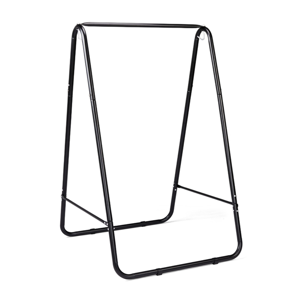 Outdoor Hammock Chair Stand Only, Swing Stand with 2 Hooks, Max Load 600lbs, Fits Most Hanging Chairs, Black (Without Hammock Chair)