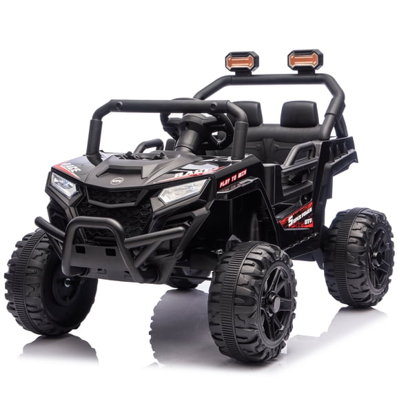 Ambifirner 12V Ride On Toys for Big Kids, 2 Seater Kids Ride On UTV Car 2.4G PC Vehicles w/Remote Control, Upgraded Battery, Music, Bluetooth, 4-Wheel Suspension for Boys Girls, Black