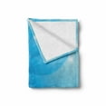 thumbnail image 2 of Snail Soft Flannel Fleece Throw Blanket, Spiral Helix of Growth Depth of Ocean Nautical Seashell Underwater Elements, Cozy Plush for Indoor and Outdoor Use, 70" x 90", Sky Blue and Aqua, by Ambesonne, 2 of 6