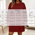 thumbnail image 3 of Ashirexll Long Sleeve Dress for Women Plus Size Loose Long Sleeve Round Neck Solid Color with Pockets Midi Dress, 3 of 7