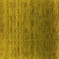 thumbnail image 1 of Ahgly Company Machine Washable Indoor Square Oriental Yellow Industrial Area Rugs, 3' Square, 1 of 1