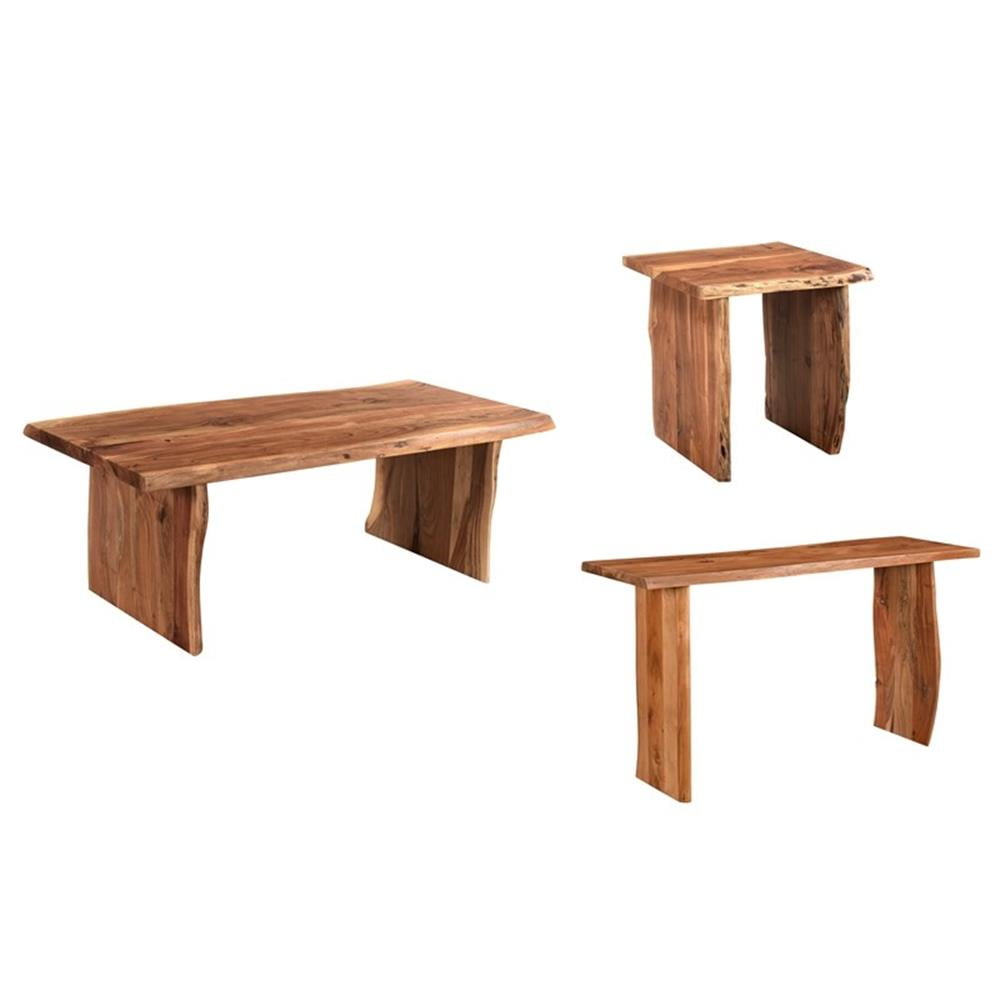 Pemberley Row Acacia Wood Brown Coffee Table Rectangular 51"W x 24"D Unassembled