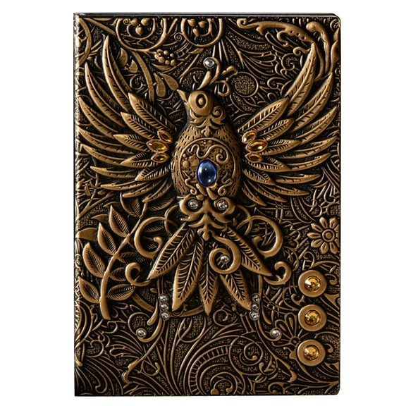 3D Handmade Vintage Journals Travel Diary With Lined Paper Cool Leather Sketchbook Writing Journals Gift For Women & Men & Nerdy