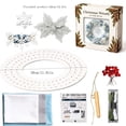 thumbnail image 2 of BingTong Festive DIY Christmas Wreath Kit, 12 Inch Foam Base With Fabric Snowflake Accents, Handmade Holiday Craft for Door Wall Mantel Display, Frosty Snowflake Design, 2 of 6