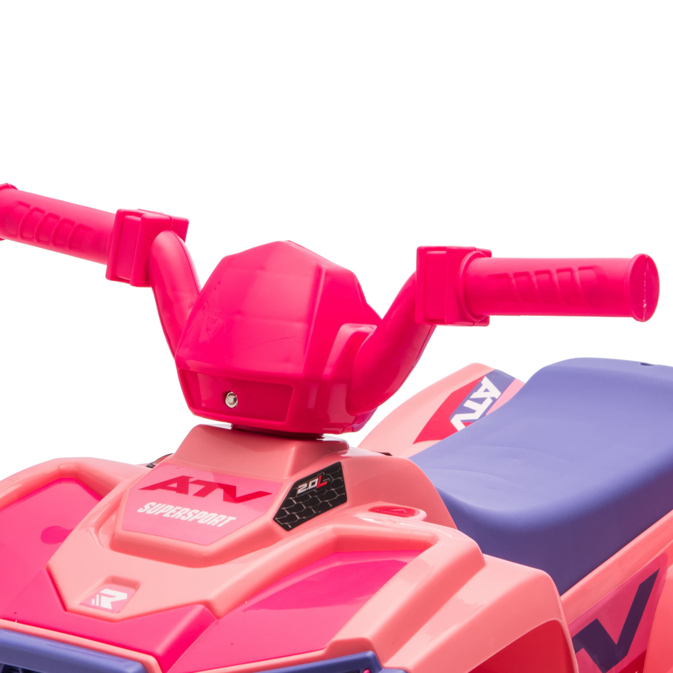 6V Carros Eléctricos Para Niños, 4-Wheeler Quad ATV Play Car w/ 2.5MPH Max Speed, iYofe Ride on Toys w/ Treaded Tires, LED Lights, Push-Button Accelerator, Big Wheels for Kids 2-6,Pink