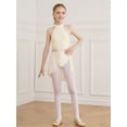thumbnail image 2 of Kaerm Kids Girls Lace Lyrical Ballet Dance Dress Sleeveless Skirt Leotard Latin Jazz Contemporary Champagne 16, 2 of 6