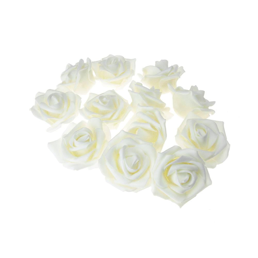 WHITE Rose Buds Bouquet Artificial Foam Flower 5501WT 