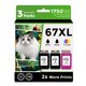 thumbnail image 1 of Cartuchos de tinta Ankink 67XL Black Color Combo, paquete de 3 unidades para HP, 1 of 6
