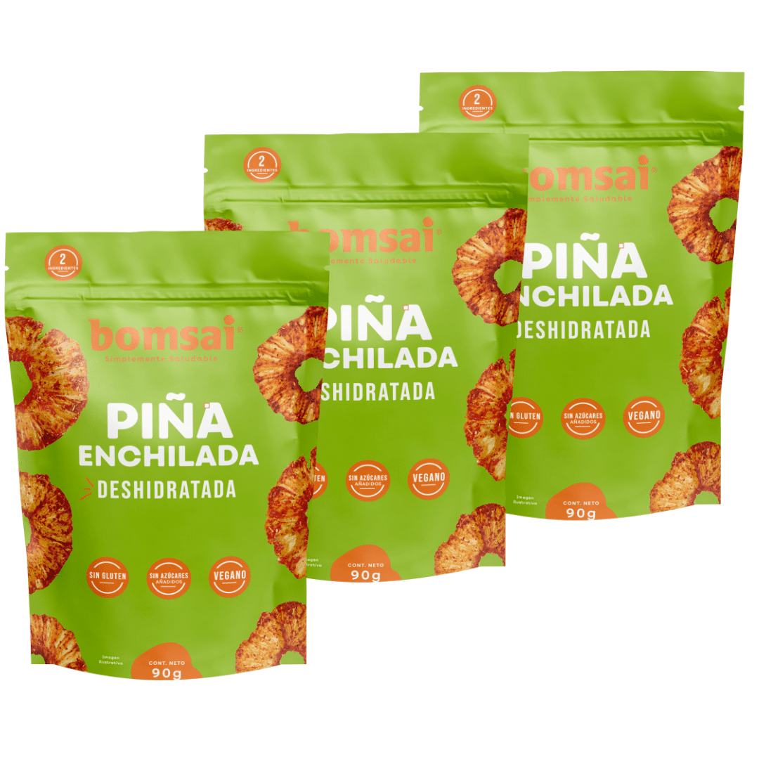 Piña Enchilada Deshidratada Saludable BOMSAI 3 Pack 270 GR | Walmart en ...