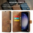 thumbnail image 3 of Dteck Case for Samsung Galaxy S23 Plus / S23+ Wallet 2 in 1 Magnetic Detachable Folio Flip Leather Case for Men Women (not fit S23),Brown, 3 of 6