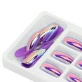 thumbnail image 3 of 24pcs Fashionable Fake Nails Detachable Bright Color False Nail Patch Full Cover Nail Art Tips03, 3 of 5