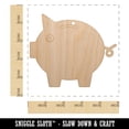thumbnail image 2 of Piggy Bank Solid Wood Holiday Christmas Tree Ornament Unfinished DIY Pre-Drilled Craft, 2 of 7