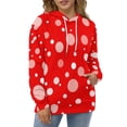 thumbnail image 4 of Red Polka Dot Pattern(2) 3d Sweatshirts Hoodie Fashion Casual Personality Men's Women Street Hoodie Pullovers Long Sleeve Comfortable Top, 4 of 6