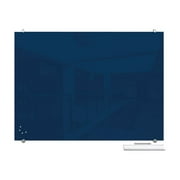 MooreCo Visionary Hierarchy - Whiteboard - wall mountable - 47.2 in x 35.4 in - tempered glass - magnetic - navy