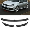 thumbnail image 1 of Front Bumper Lip Spoiler, 3pcs Front Bumper Lip Splitter Body Kit High Strength ABS Bumper Lip Spoiler Diffuser Replacement for MK6 R20 R 2008-2013, 1 of 7