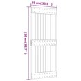 thumbnail image 3 of vidaXL NARVIK 33.5"x82.7" Solid Pine Wood Sliding Barn Door, Natural Brown, No Hardware Kits, 3 of 9