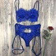 thumbnail image 3 of Conjunto de lencería Babydoll para mujer, sujetador de encaje, tanga, liga, ropa interior, ropa de dormir, 3 of 3